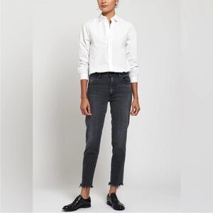 Moussy Westcliffe Skinny Black Faded Mid-Rise Stretch Japanese Denim Ankle 27